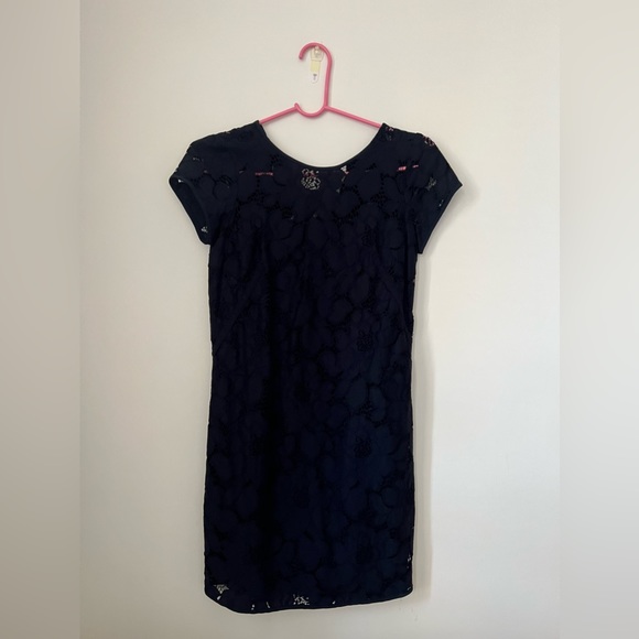 loft blue floral dress Size 8 LOFT Black White Floral Dress  Shop Prior Attire